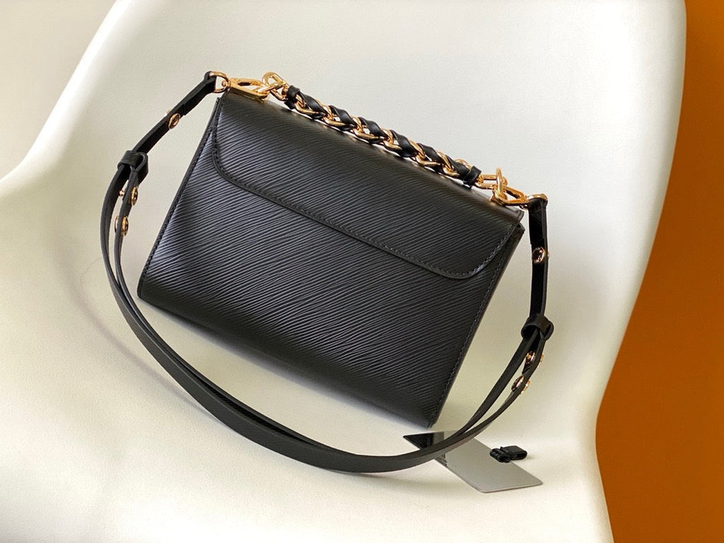 LV TWIST MM BAG 23 IN BLACK EPI LEATHER GOLD HARDWARE