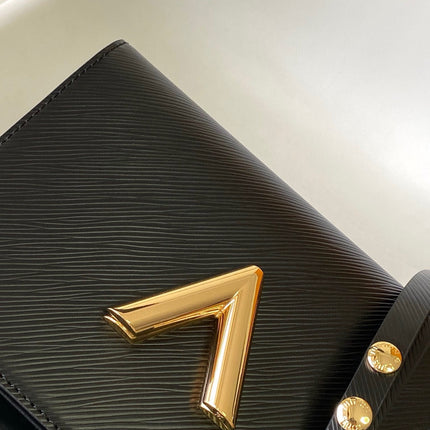 LV TWIST MM BAG 23 IN BLACK EPI LEATHER GOLD HARDWARE