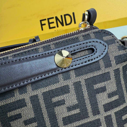 FENDI BY THE WAY SOFT MEDIUM BAG 29 IN BROWN FF JACQUARD FABRIC