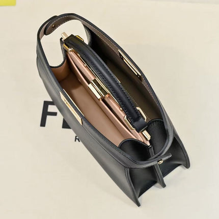 PEEKABOO ISEEU PETITE 27 BAG IN BLACK CALFSKIN GOLD HARDWARE
