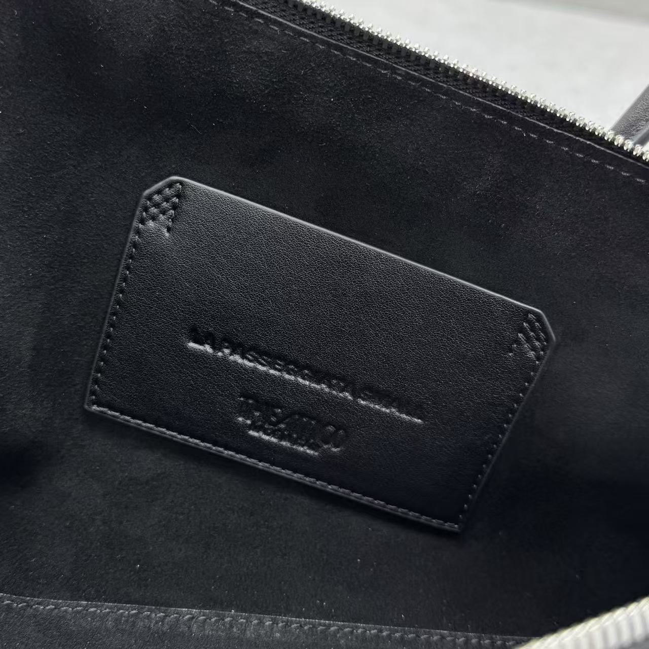 THE ATTICO LA PASSEGGIATA SMALL TOTE BAG IN BLACK CALFSKIN