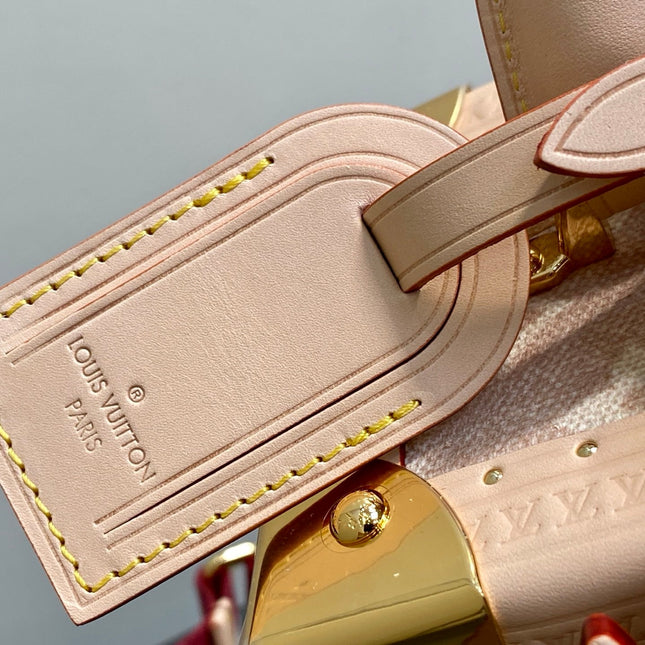 LV TRUNK 22 IN LIGHT PINK CANVAS GOLD HARDWARE