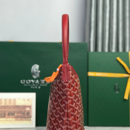 GOYARD BOHEME HOBO BAG 26 IN RED GOYARDINE CANVAS
