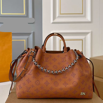 LV 26S BELLA TOTE MONOGRAM 33 IN BROWN CALFSKIN