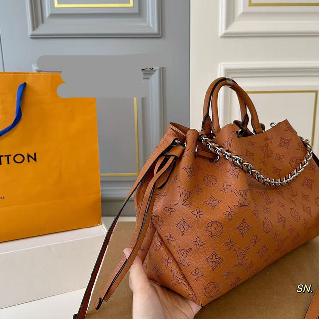 LV 26S BELLA TOTE MONOGRAM 33 IN BROWN CALFSKIN