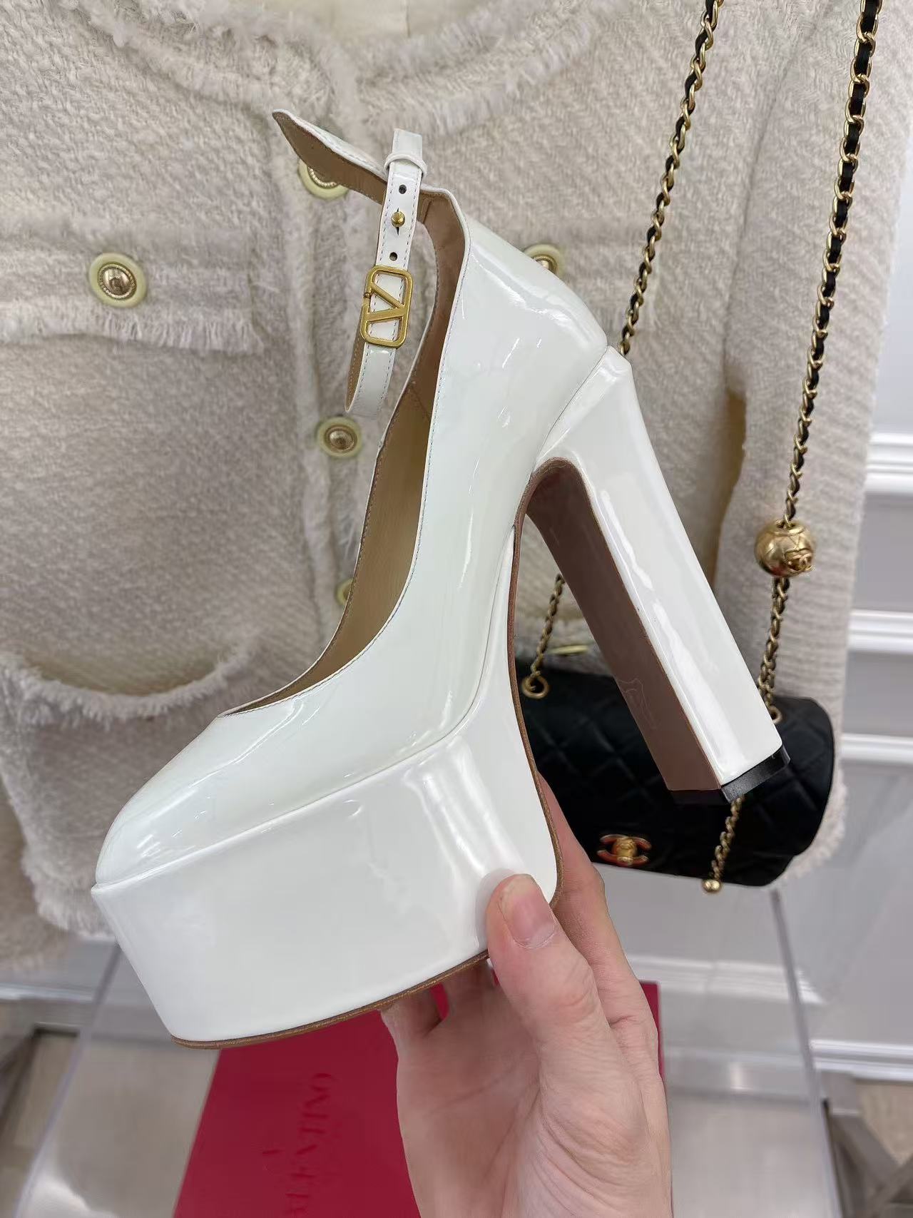 26S PLATFORM HIGH HEEL IN WHITE CALFSKIN 001