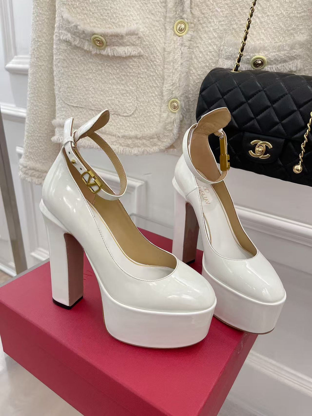 26S PLATFORM HIGH HEEL IN WHITE CALFSKIN 001