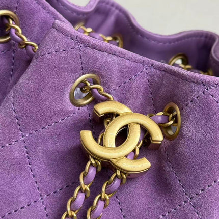 CHANEL 26S HOBO BAG 22 IN PURPLE CALFSKIN
