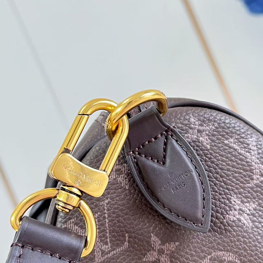LV SPEEDY P9 BANDOULIERE 25 IN COFFE BEAN CALFSKIN