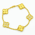 CLOVER BRACELET 5 MOTIFS GOLD DIAMOND