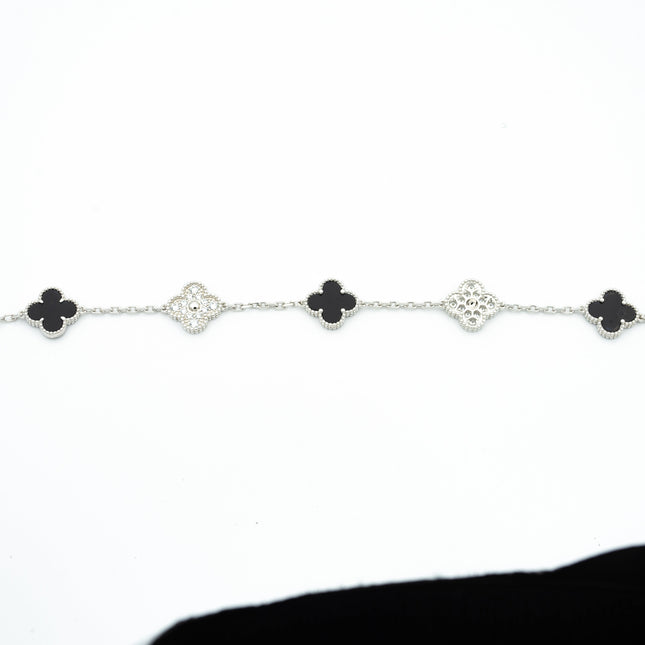 BRACELET 5 MOTIF ONYXS DIAMOND