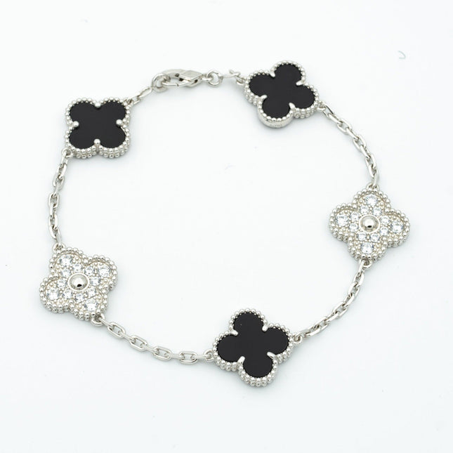 BRACELET 5 MOTIF ONYXS DIAMOND