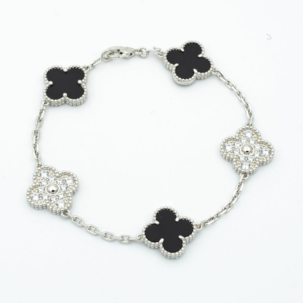 BRACELET 5 MOTIF ONYXS DIAMOND