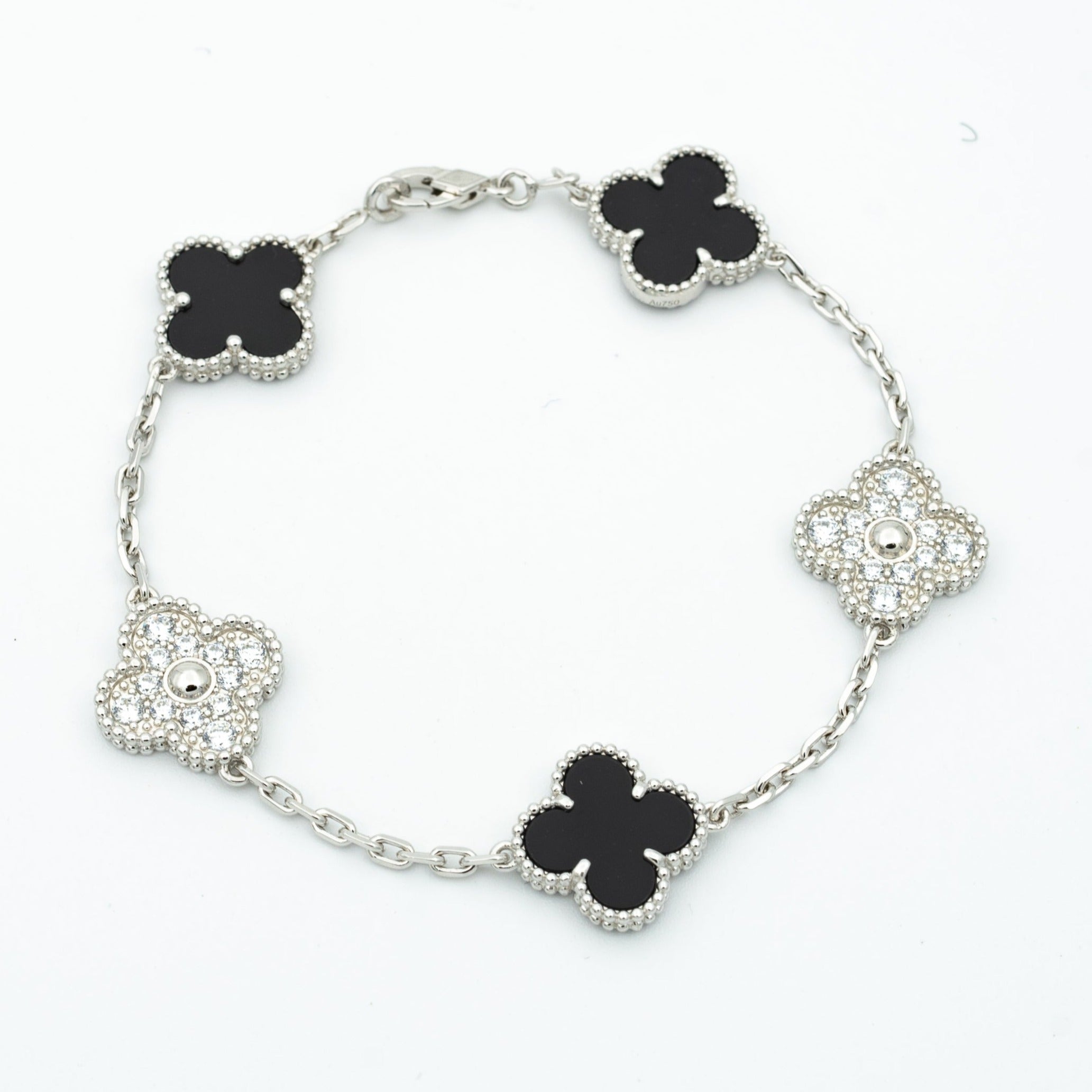BRACELET 5 MOTIF ONYXS DIAMOND