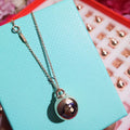 HARDWARE PENDENTIF BALL ROSE NECKLACE