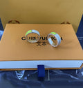 LV COLOURS RING YELLOW AND MARBLED WHITE LACQUER