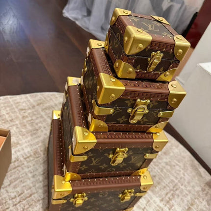 LV COFFRET TRESOR JEWELRY BOXES IN MONOGRAM CANVAS (1 SET)