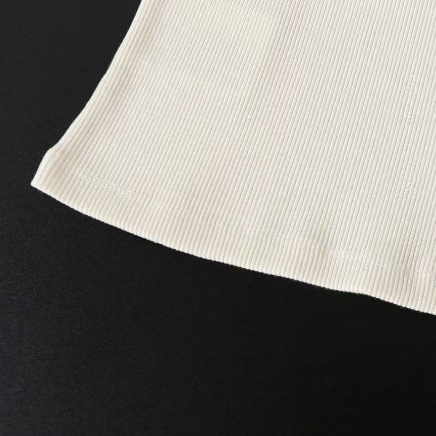 MIU MIU LACE-TRIM TANK TOP IN WHITE