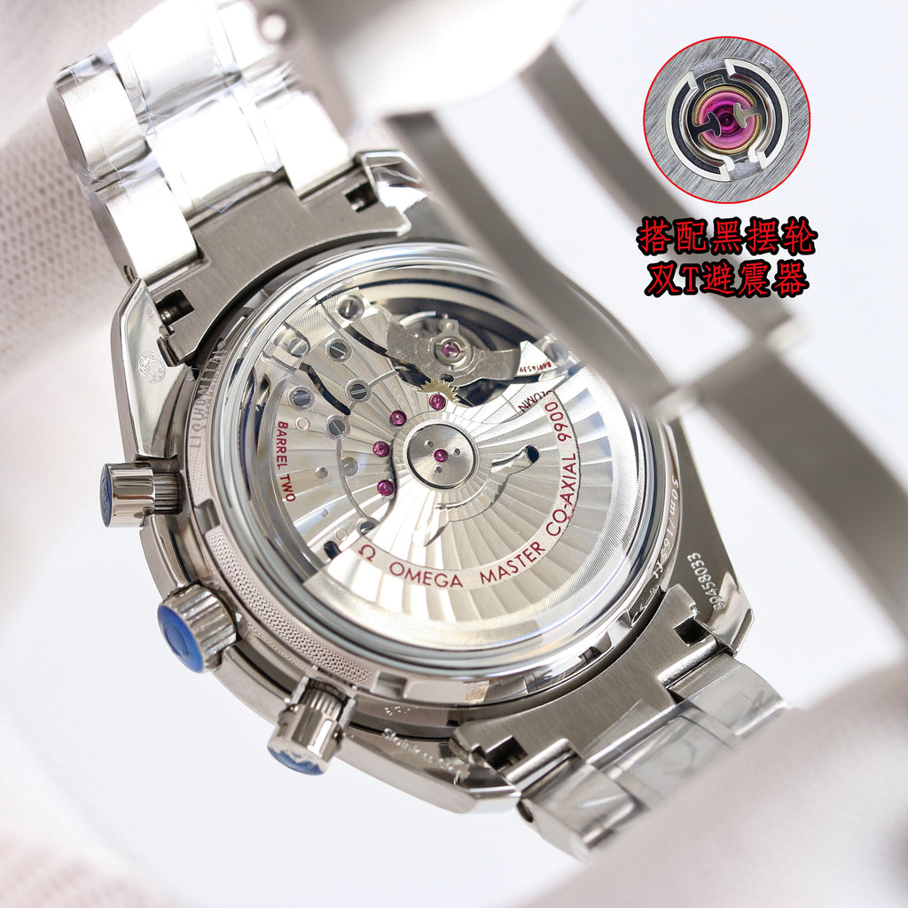 SPEEDMASTER RACING WATCH SILVER CASE AND BLACK DIAL