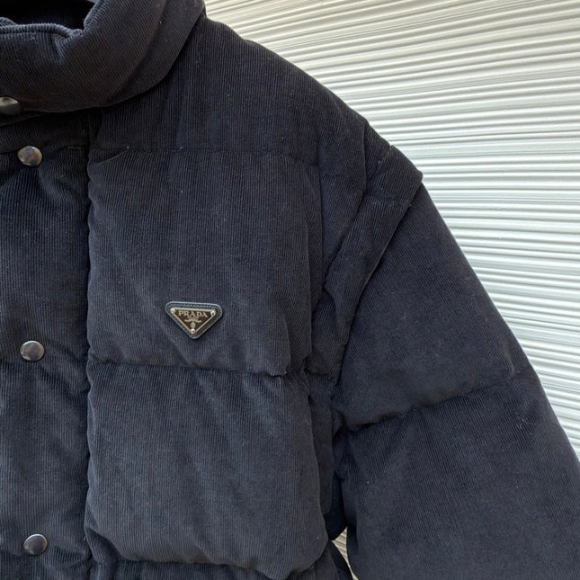 PRADA 25S VELVET PUFFER JACKET 458