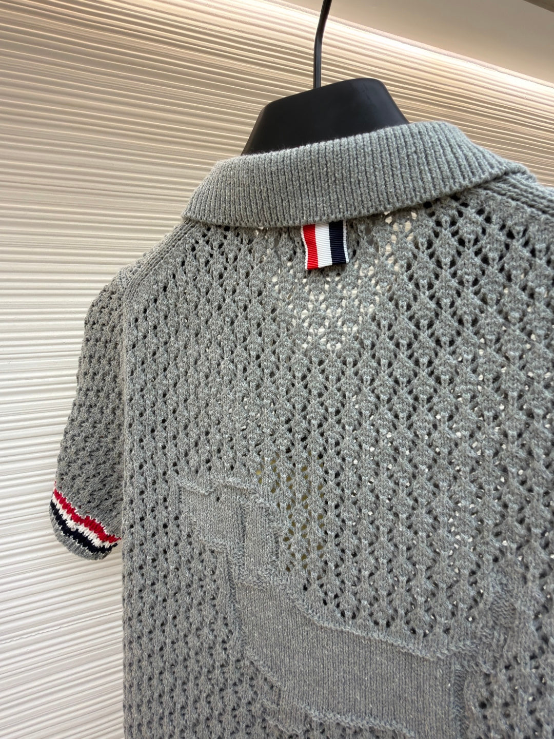 THOM 26S SHORT-SLEEVED KNIT POLO SHIRT STYLE 153