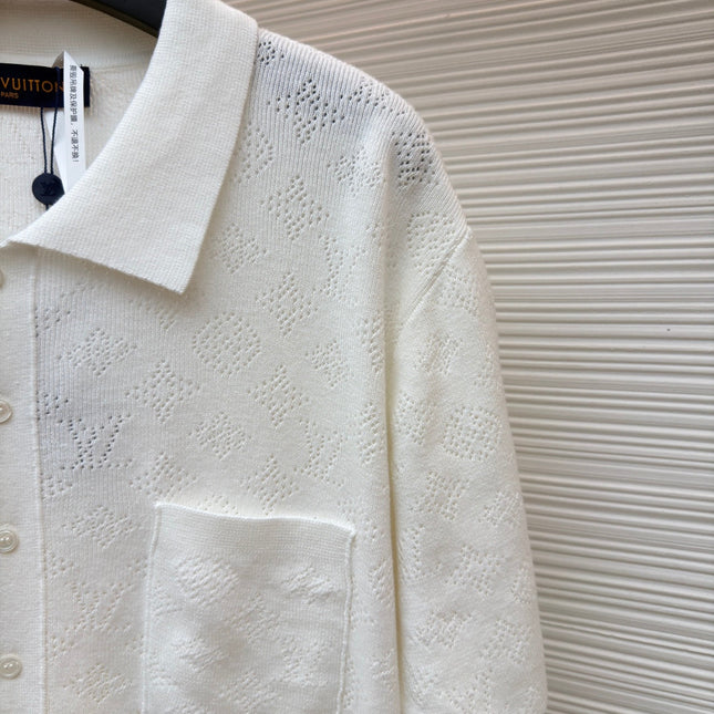 LV 26S SHORT-SLEEVED KNIT POLO SHIRT STYLE 206