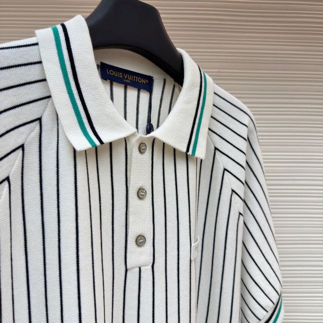 LV 26S SHORT-SLEEVED KNIT POLO SHIRT STYLE 205