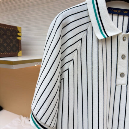 LV 26S SHORT-SLEEVED KNIT POLO SHIRT STYLE 205