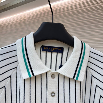 LV 26S SHORT-SLEEVED KNIT POLO SHIRT STYLE 205