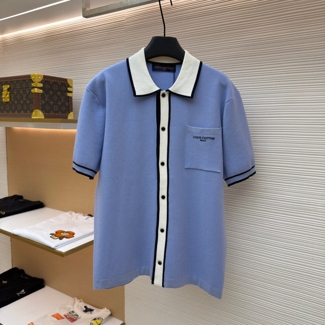 LV 26S SHORT-SLEEVED KNIT POLO SHIRT STYLE 204