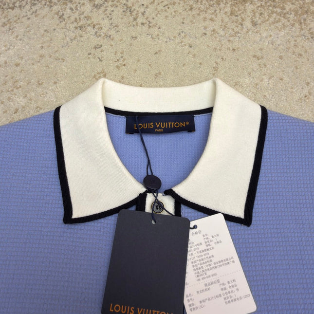LV 26S SHORT-SLEEVED KNIT POLO SHIRT STYLE 204