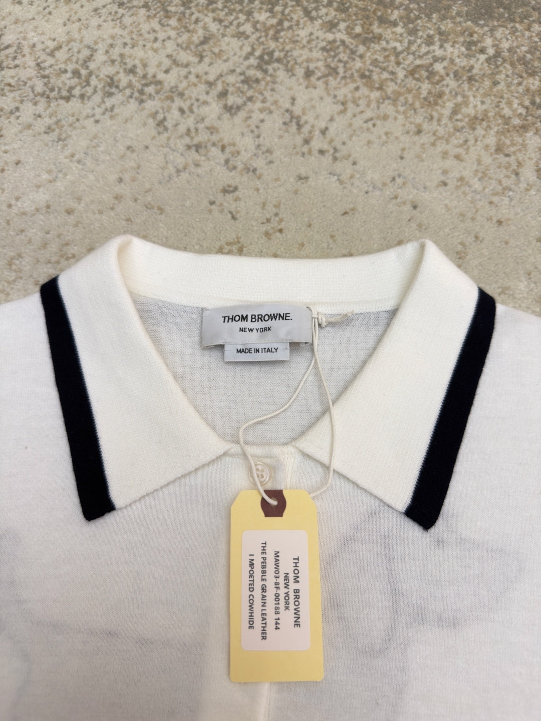 THOM 26S SHORT-SLEEVED KNIT POLO SHIRT STYLE 150