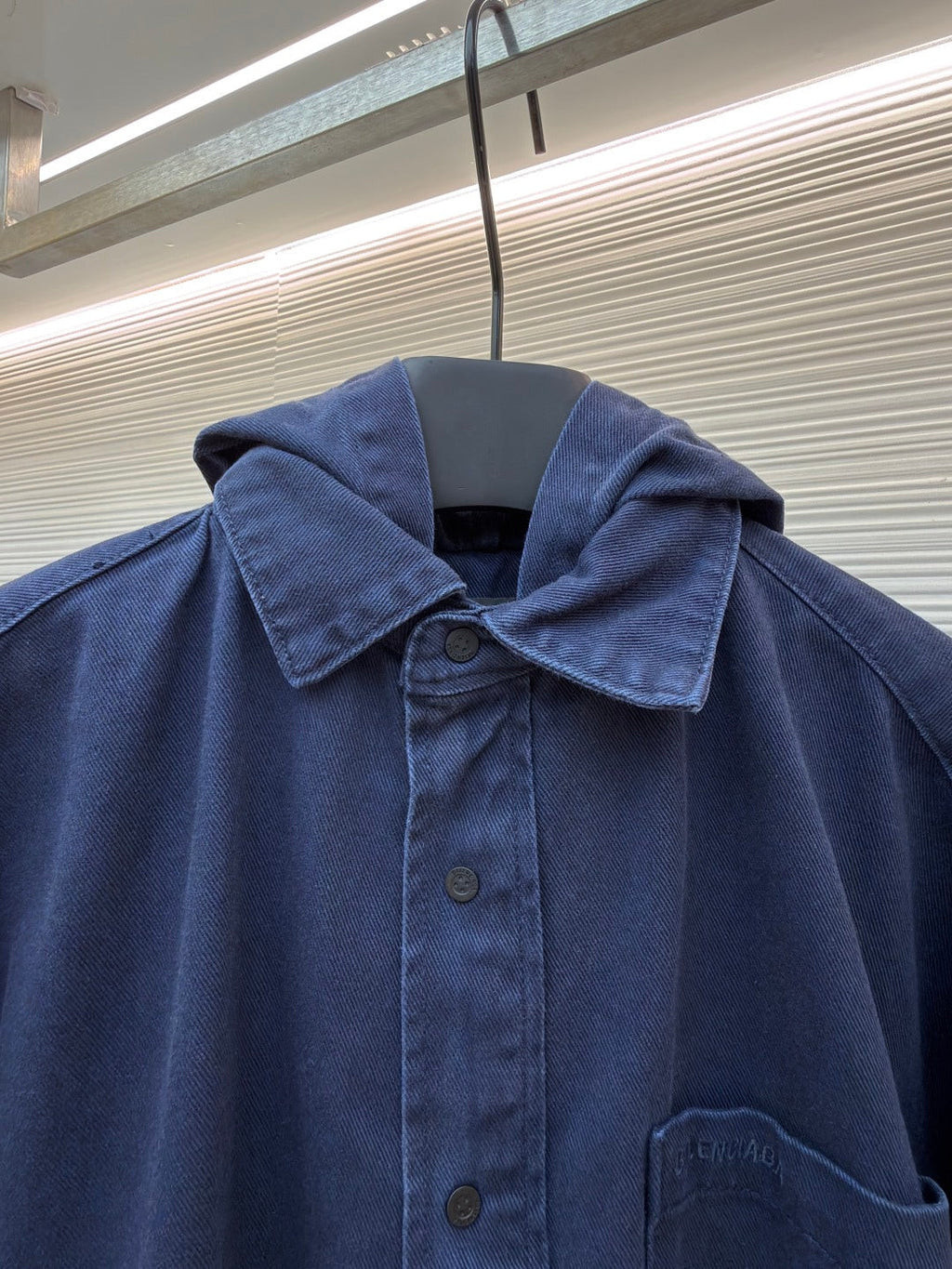 BALENCIAGA 26S HOODED DENIM JACKET 025