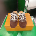 LV 26S MULE SNEAKERS IN DARK BROWN SUEDE