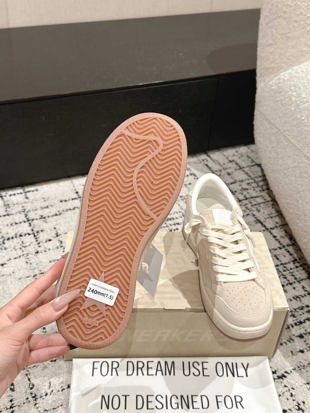 BALL STAR 2 SNEAKERS WITH WHITE CALFSKIN STAR BEIGE SUEDE UPPER
