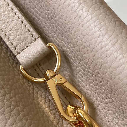 LV 26S CAPUCINES BAG 31 IN GRAYISH BEIGE TAURILLON CALFSKIN