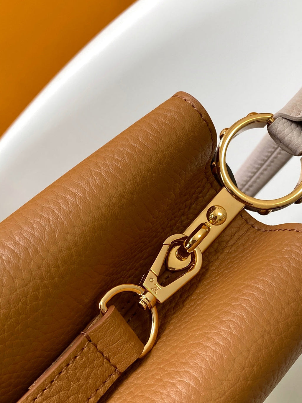 LV 26S CAPUCINES BAG 31 IN BROWN TAURILLON CALFSKIN