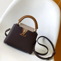 LV 26S CAPUCINES BAG 21 IN REDDISH BROWN TAURILLON CALFSKIN