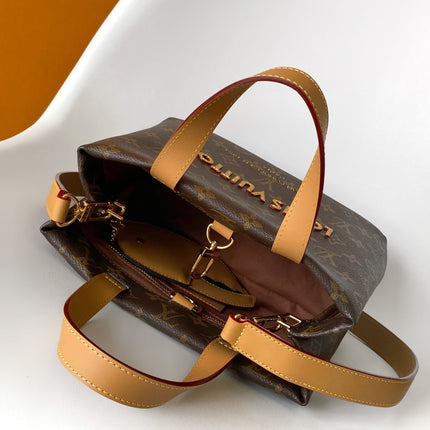 LV 26S LOUIS HANDBAG 25 IN BROWN CALFSKIN