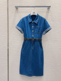 Loewe 2025 Dress Blue Denim Cotton