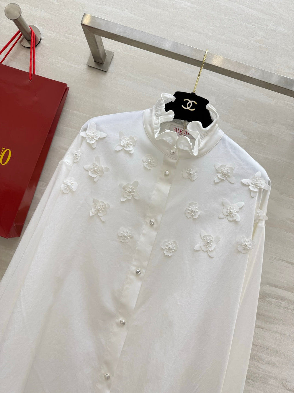 VALENTINO 26S RUFFLED COLLAR SHIRT 139