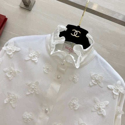 VALENTINO 26S RUFFLED COLLAR SHIRT 139