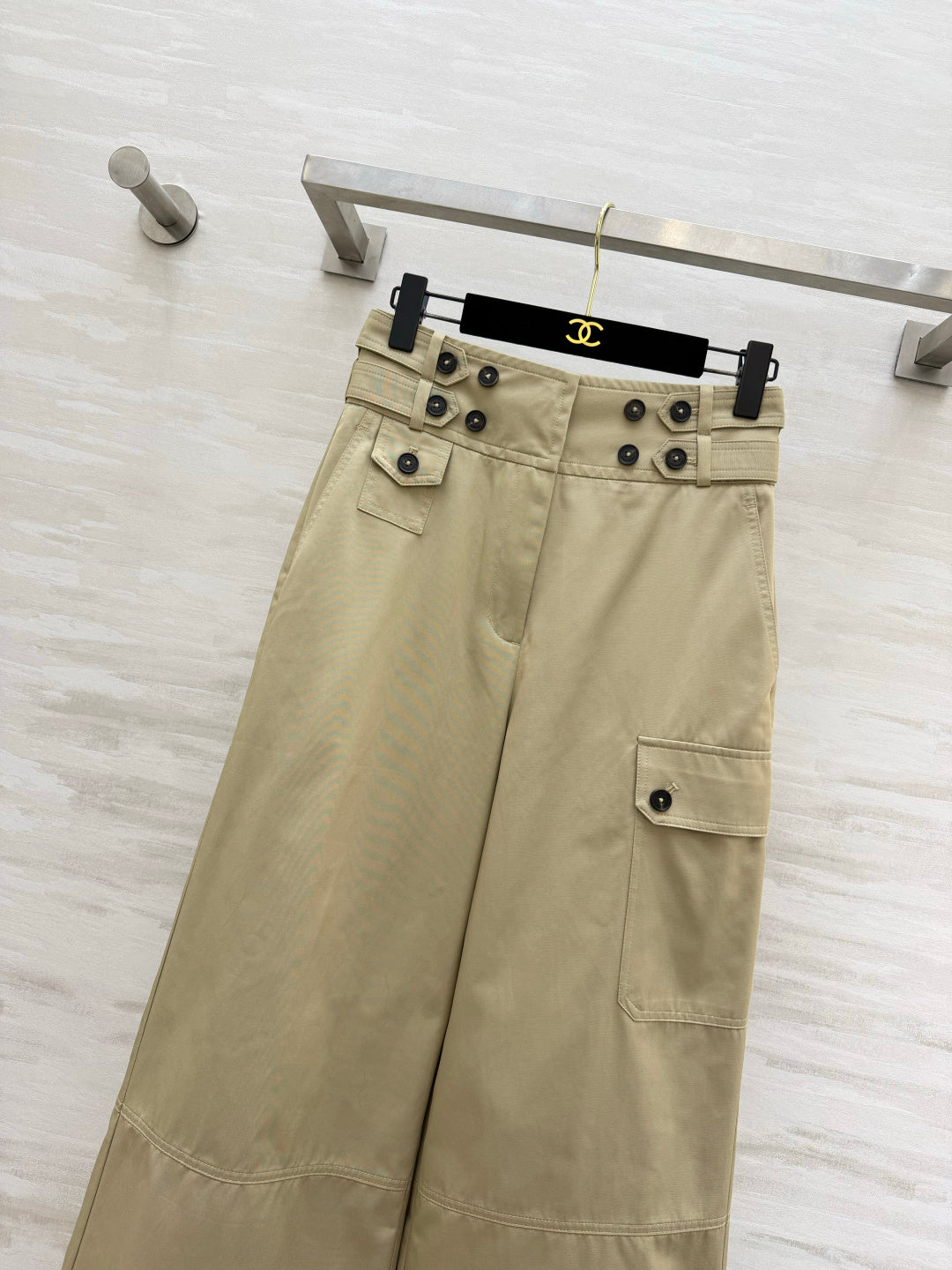 ZIMMERMANN 26S HIGH-WAIST WIDE-LEG CARGO PANTS STYLE 42