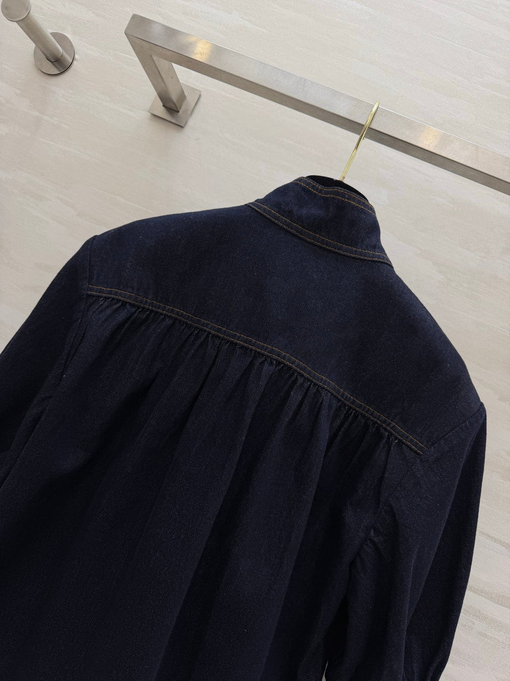 ZIMMERMANN 26S STAND COLLAR DENIM SHIRT STYLE 41