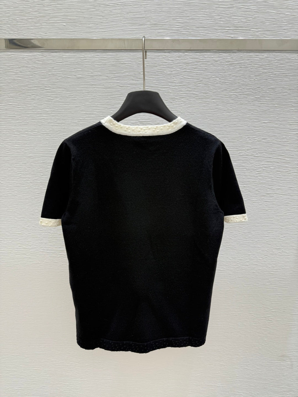 CC SHORT-SLEEVE CREW NECK KNIT TOP 267987