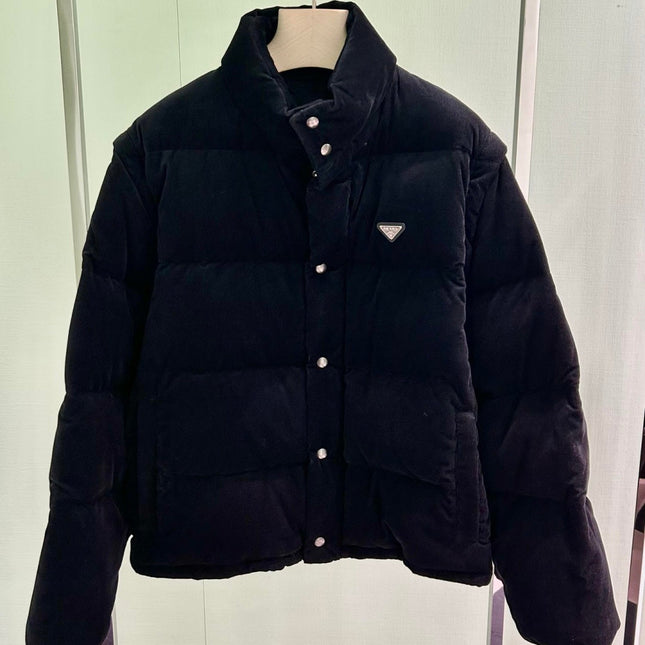 PRADA 25S VELVET PUFFER JACKET 458