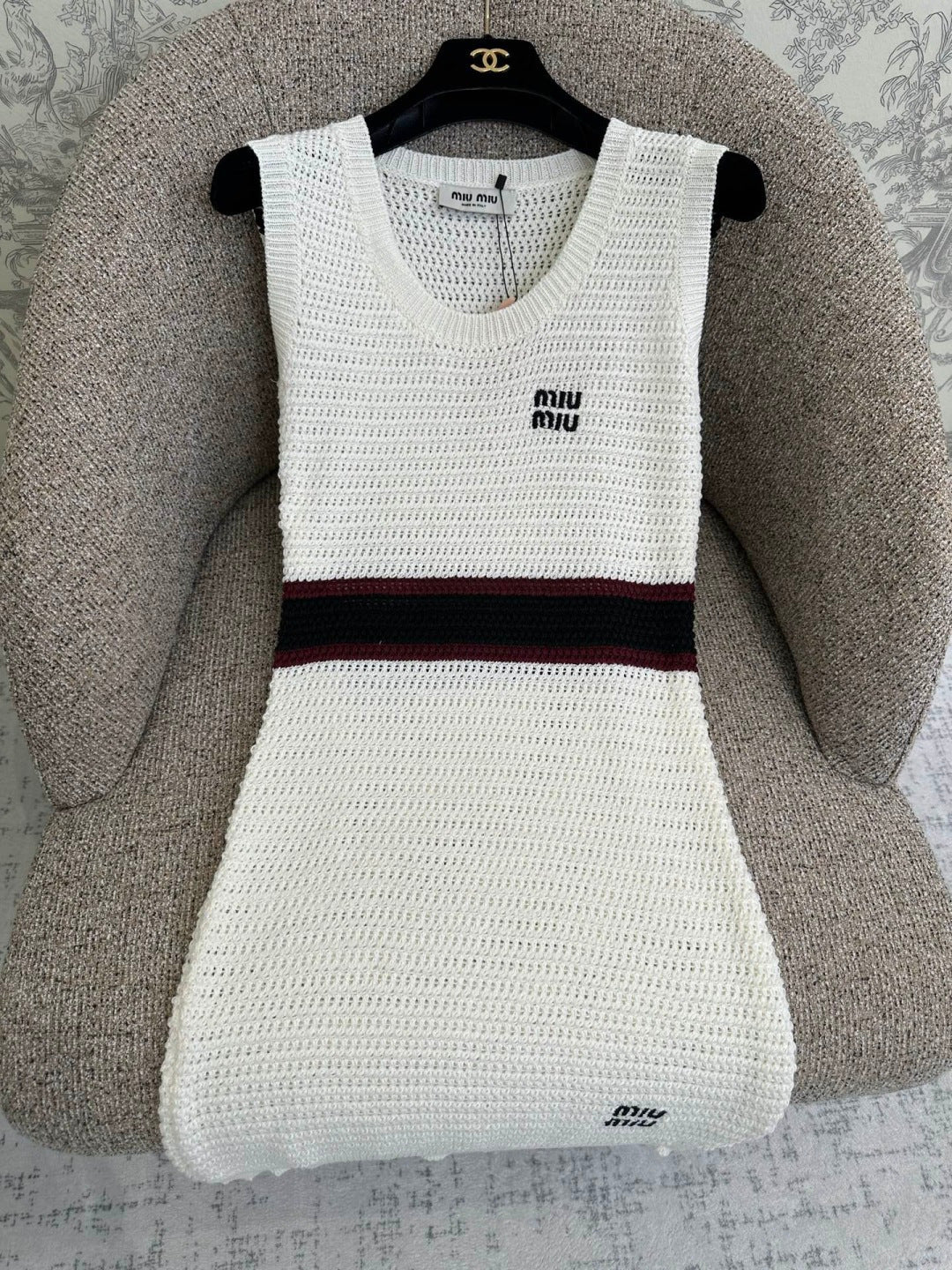 MIUMIU 26S SLEEVELESS KNIT DRESS STYLE 1110