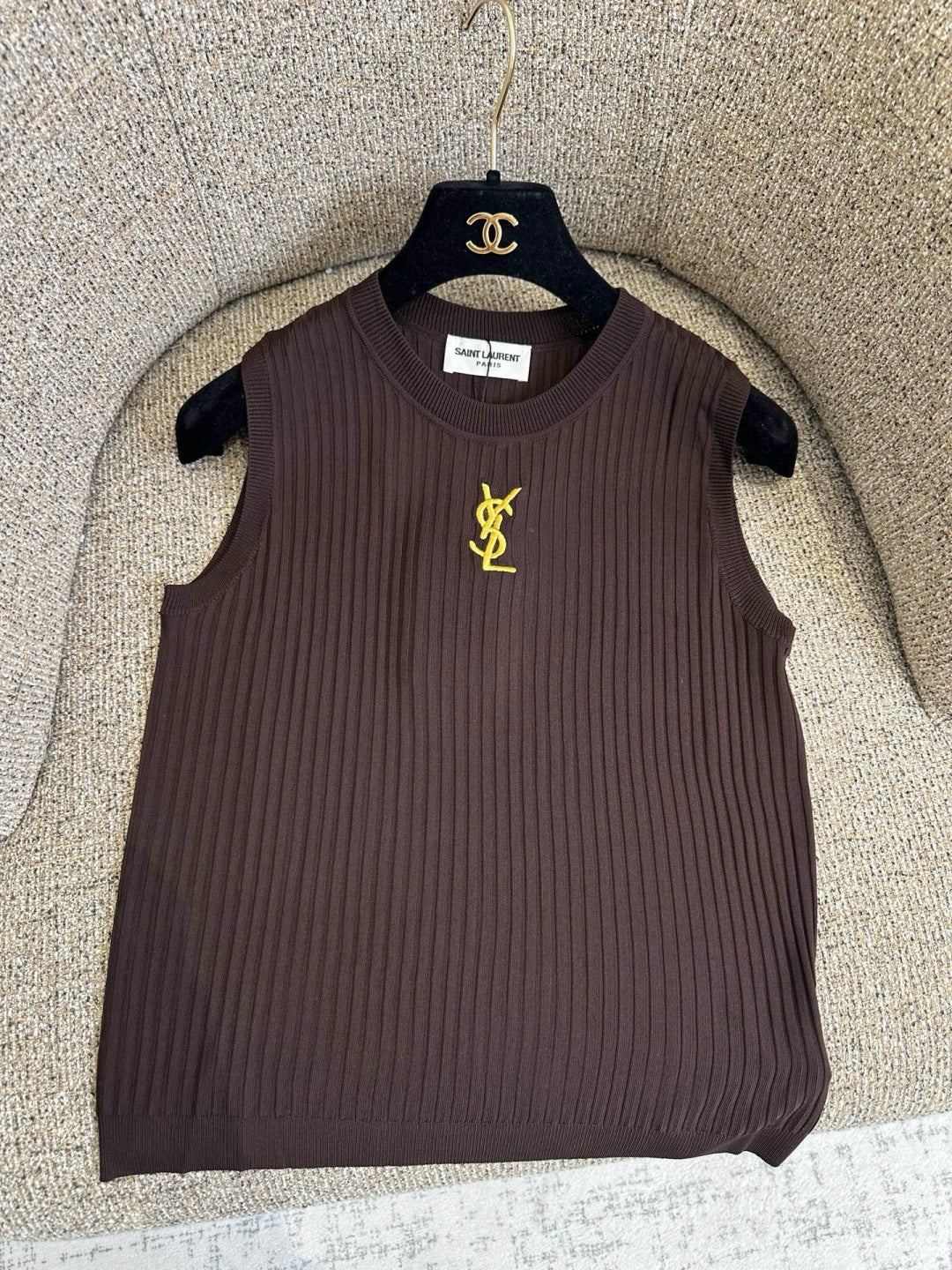 YSL 26S KNIT VEST TOP 385