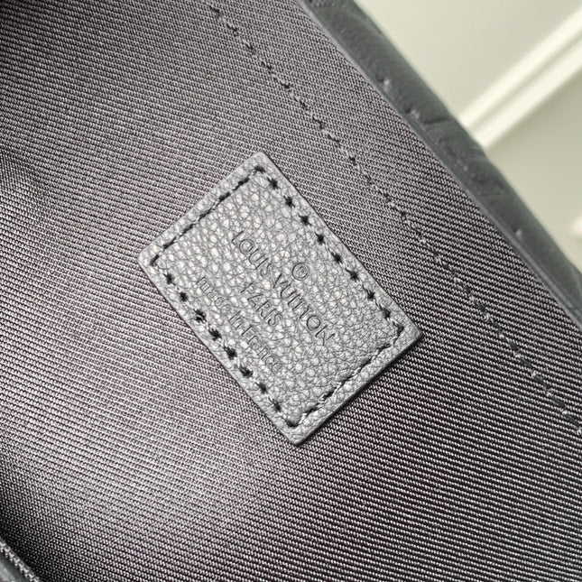 PULSE MESSENGER 26.6 IN BLACK MONOGRAM SHADOW EMBOSSED CALFSKIN