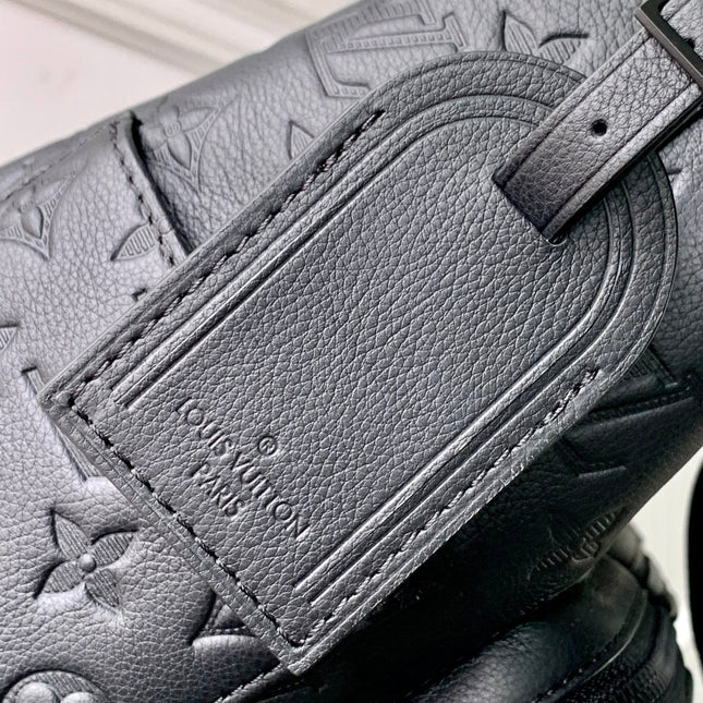 HOBO CARGO 35 IN BLACK MONOGRAM SHADOW CALFSKIN